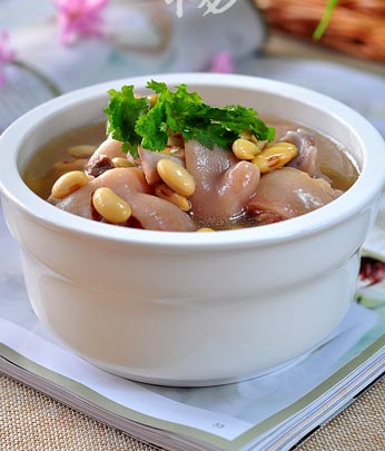 黄豆蹄花汤(图1)